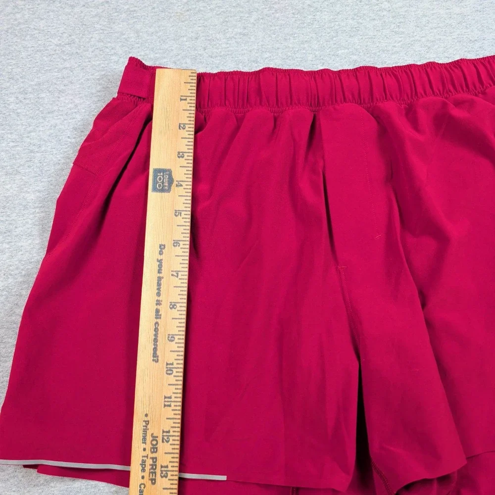 Lululemon x Barrys Stronger As One Shorts Ruby 4 Inch Inseam Lined Mens S/M
